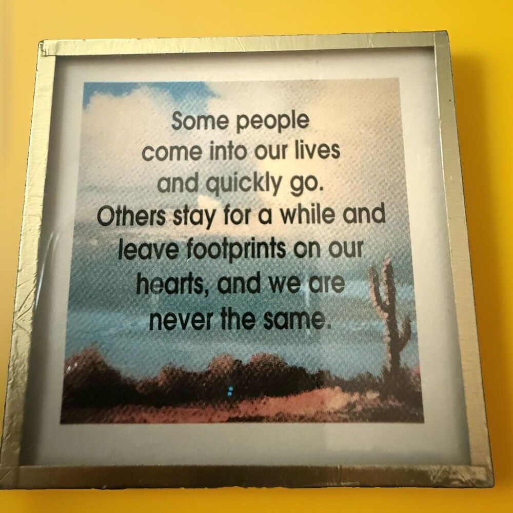 Vintage Mini Masterpiece Magnet Framed Desert Cactus Quote Art Kney Concepts